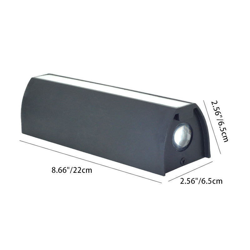 Moderner minimalistischer Säulen-Kunststoff-LED-Wandleuchtenlampen für Garten