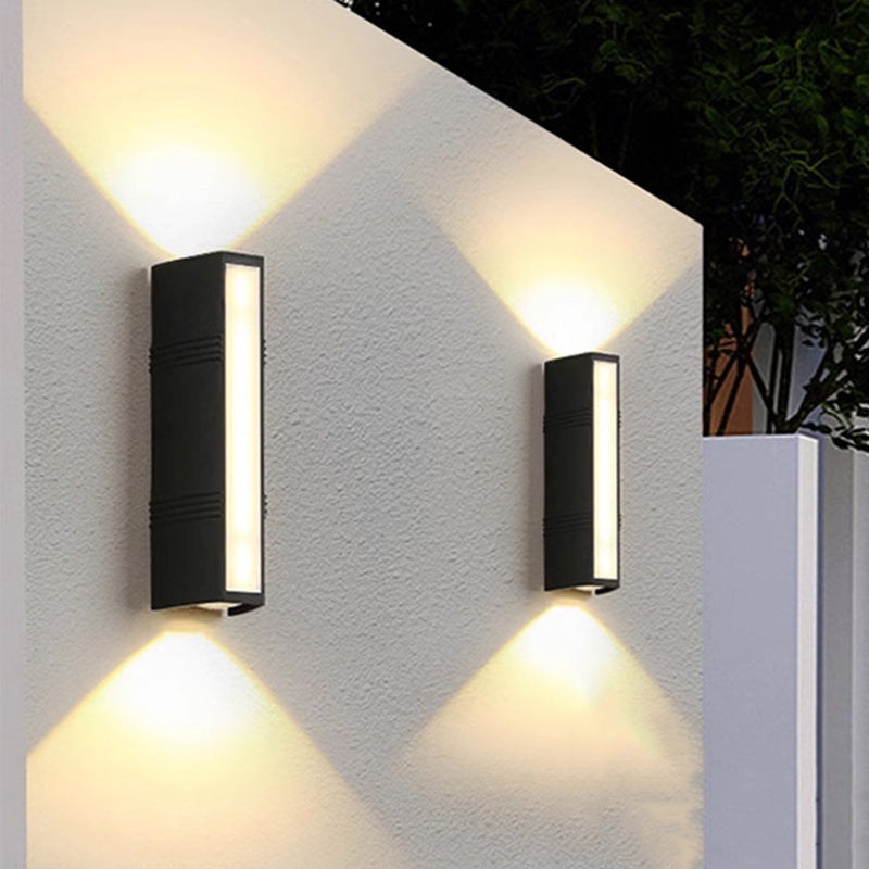 Moderner minimalistischer Säulen-Kunststoff-LED-Wandleuchtenlampen für Garten