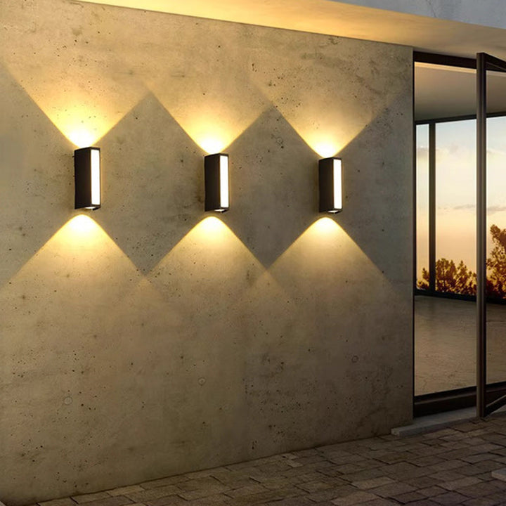 Moderner minimalistischer Säulen-Kunststoff-LED-Wandleuchtenlampen für Garten