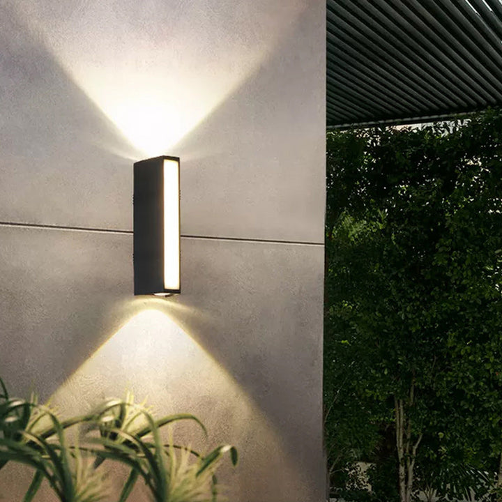 Moderner minimalistischer Säulen-Kunststoff-LED-Wandleuchtenlampen für Garten