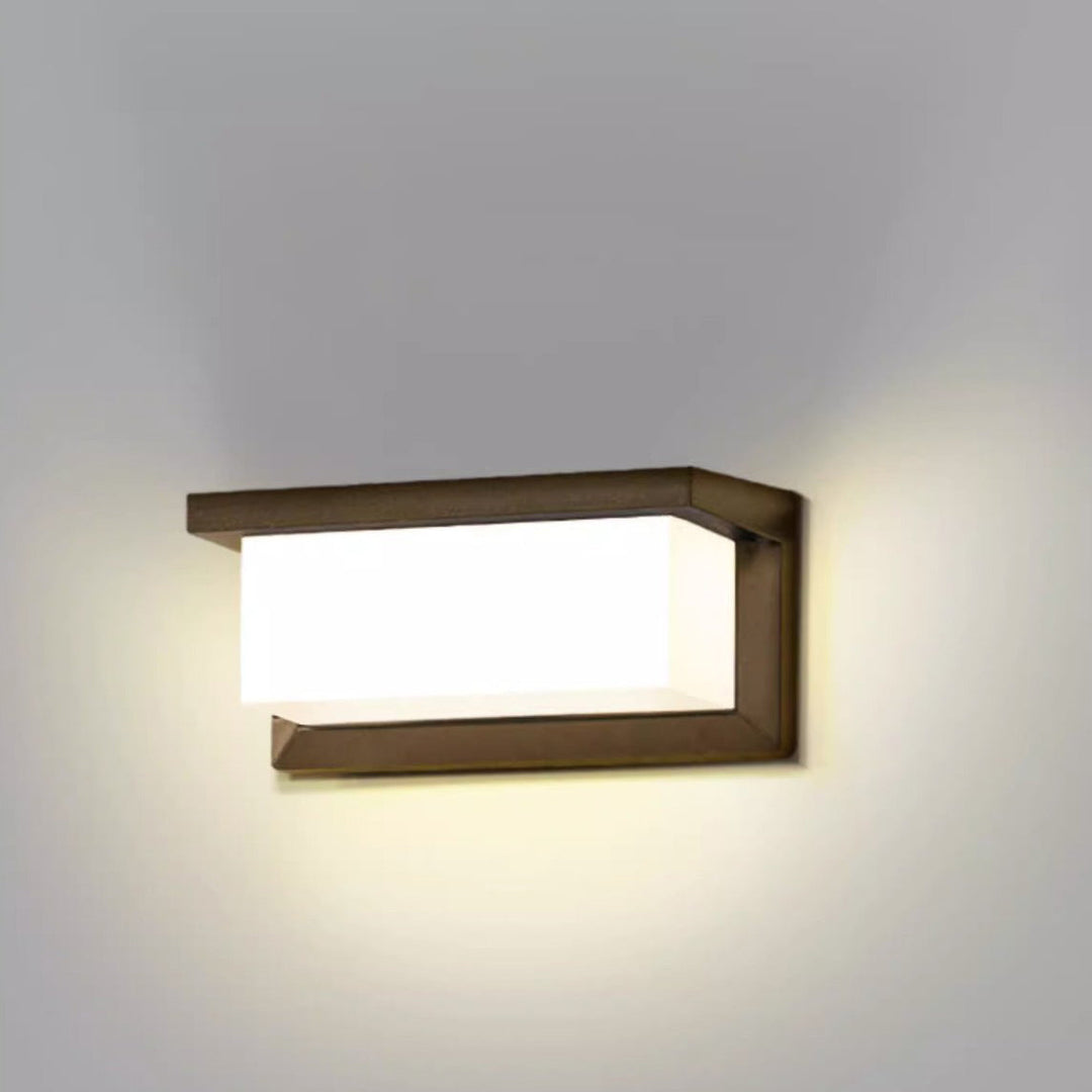 Moderner minimalistischer rechteckiger wasserdichter Aluminium-LED-Wandleuchtenlampe für den Außenbereich