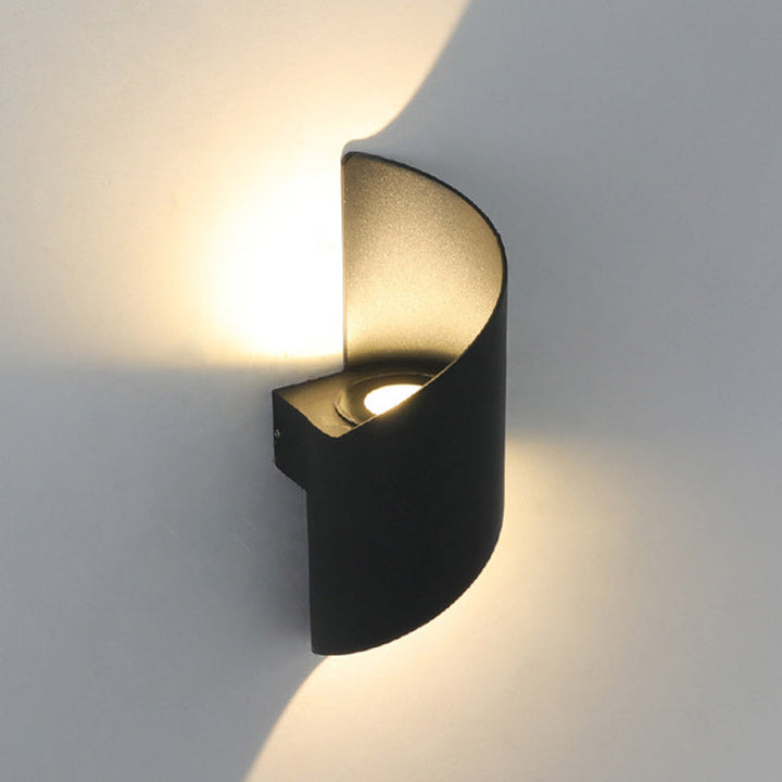 Moderne Minimalistische Wasserdichte Spiral Aluminium Akryl LED Wandleuchte für Schlafzimmer