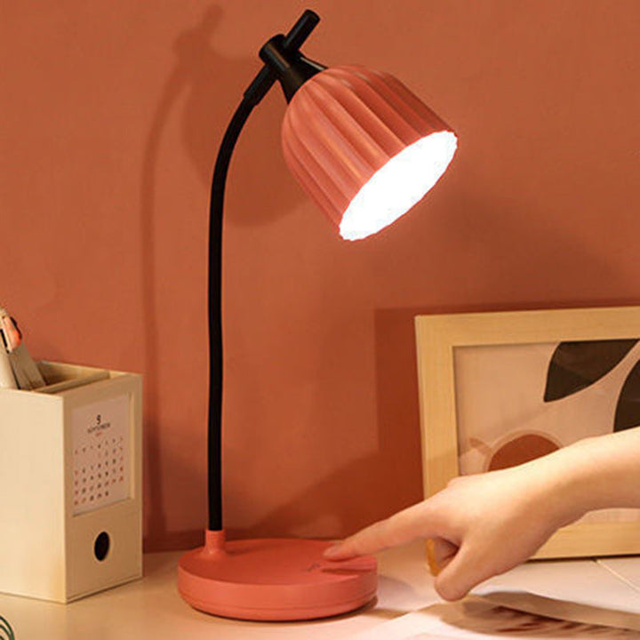Moderne Minimalistische Runde Gefaltete ABS LED Tischlampe Für Wohnzimmer