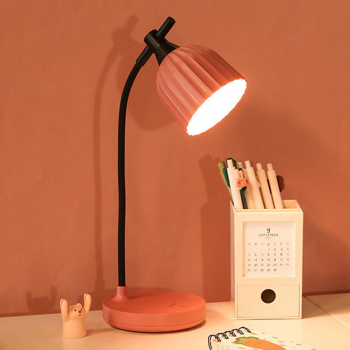 Moderne Minimalistische Runde Gefaltete ABS LED Tischlampe Für Wohnzimmer