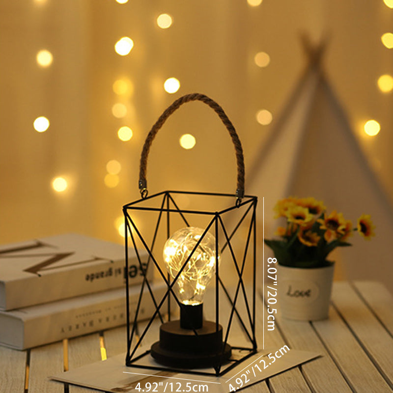 Moderne Minimalistische Vertikal Gestreifte Quadratische Runde Eisen LED Tischlampe Für Das Wohnzimmer