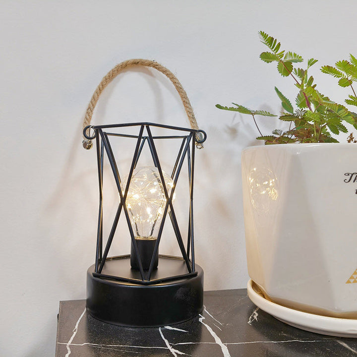 Moderne Minimalistische Vertikal Gestreifte Quadratische Runde Eisen LED Tischlampe Für Das Wohnzimmer