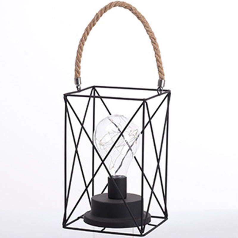 Moderne Minimalistische Vertikal Gestreifte Quadratische Runde Eisen LED Tischlampe Für Das Wohnzimmer