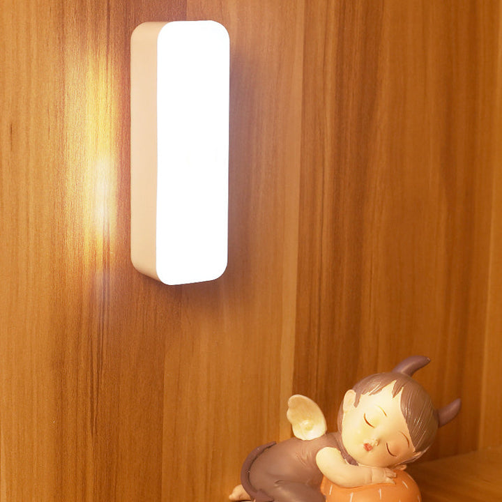 Moderne Minimalistische Wiederaufladbare Magnetische Saugnapf Kunststoffstreifen Rechteckige LED Wandleuchte Nachtlicht Zum Lernen