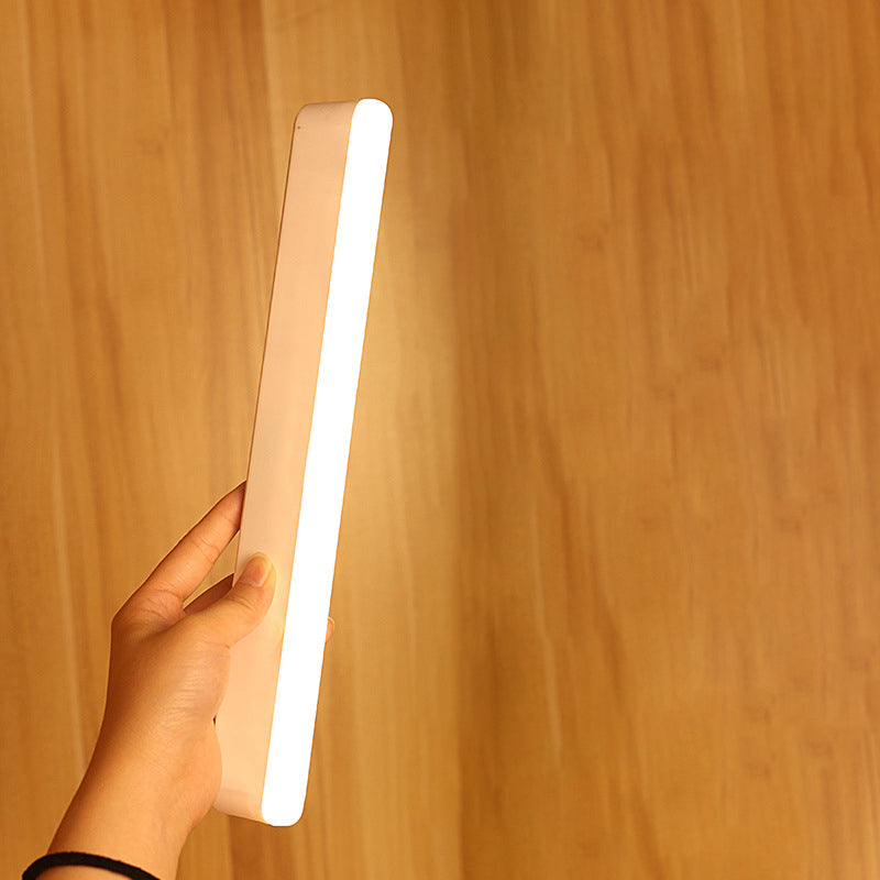 Moderne Minimalistische Wiederaufladbare Magnetische Saugnapf Kunststoffstreifen Rechteckige LED Wandleuchte Nachtlicht Zum Lernen