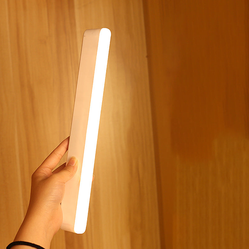 Moderne Minimalistische Wiederaufladbare Magnetische Saugnapf Kunststoffstreifen Rechteckige LED Wandleuchte Nachtlicht Zum Lernen