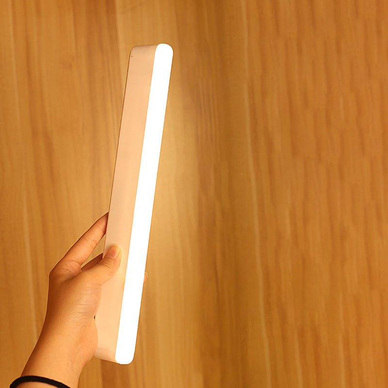 Moderne Minimalistische Wiederaufladbare Magnetische Saugnapf Kunststoffstreifen Rechteckige LED Wandleuchte Nachtlicht Zum Lernen