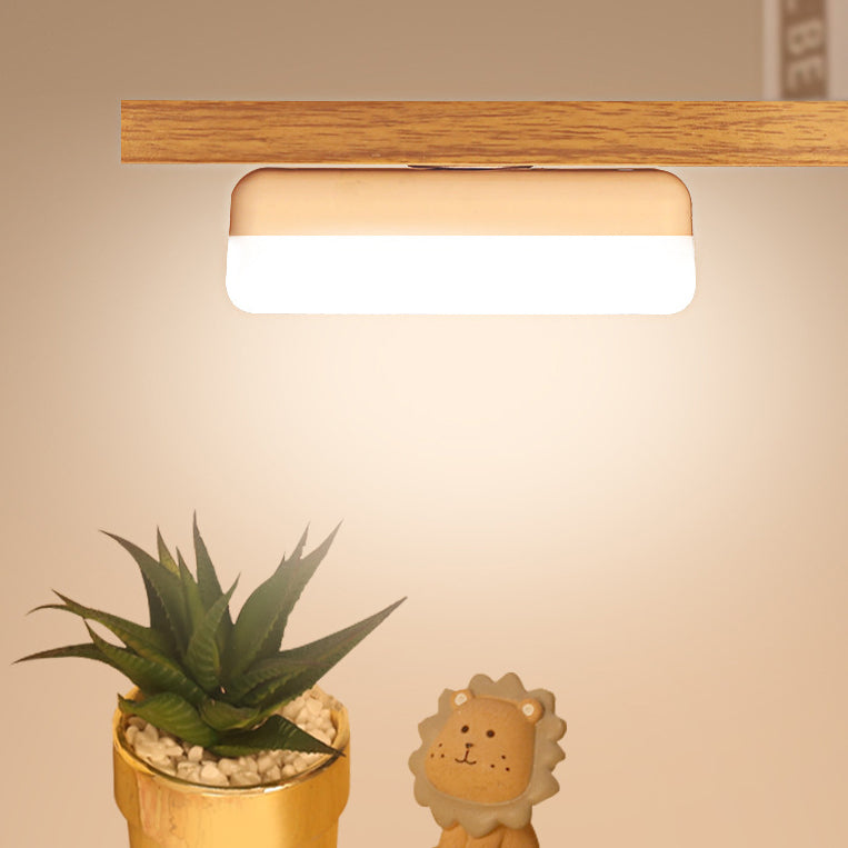 Moderne Minimalistische Wiederaufladbare Magnetische Saugnapf Kunststoffstreifen Rechteckige LED Wandleuchte Nachtlicht Zum Lernen