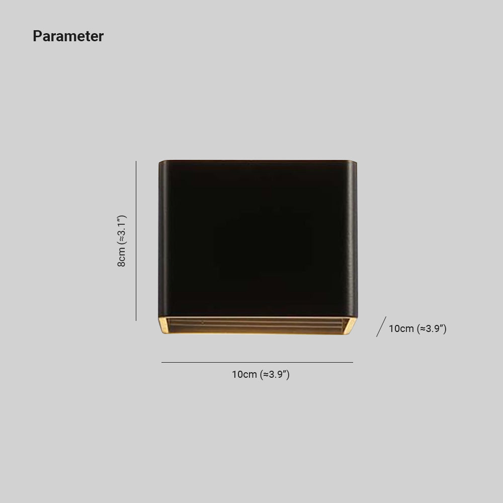Moderne quadratische Wandlampe