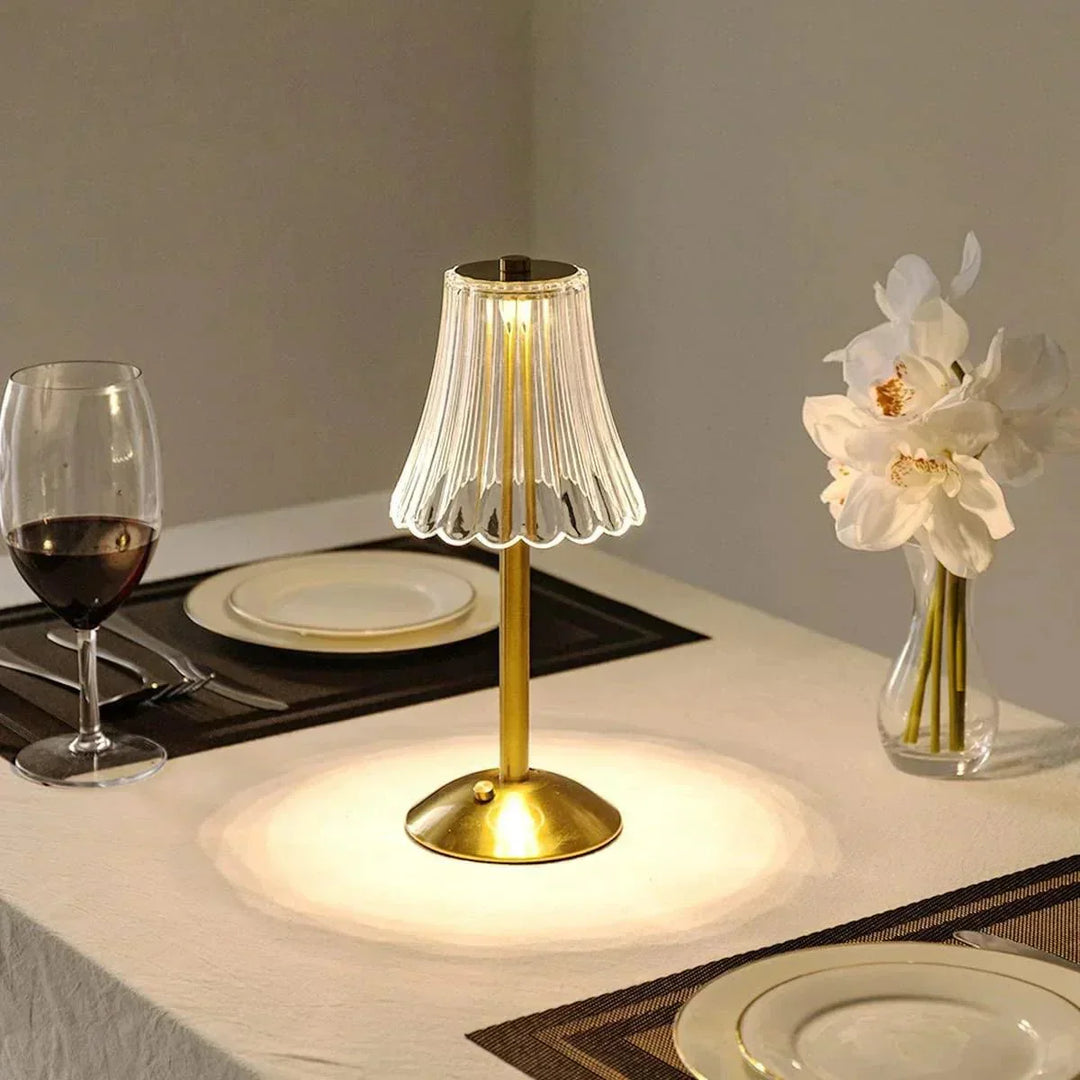 AuraGlow Tischlampe - Wiederaufladbare LED Lampe mit Dimmfunktion
