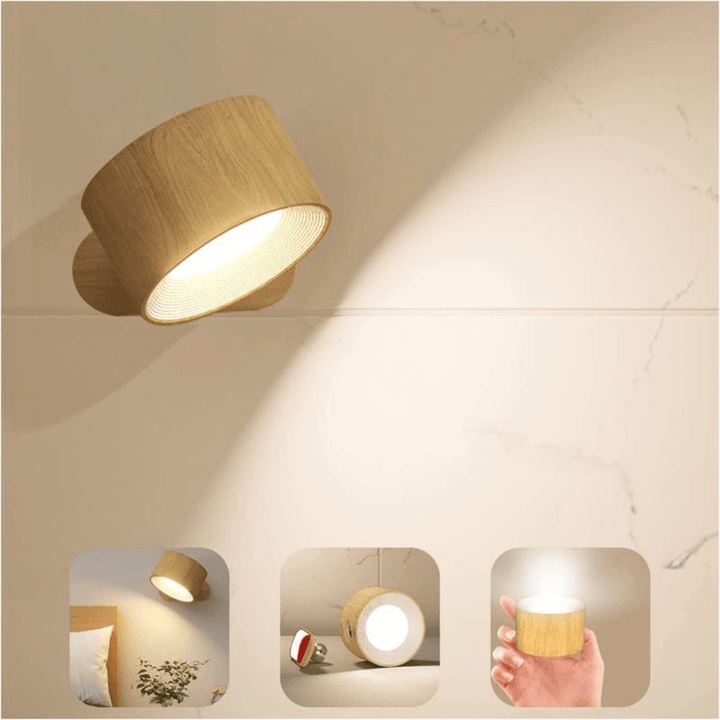 360° kabellose wiederaufladbare Wandlampe | Vielseitige LED-Beleuchtungslösung