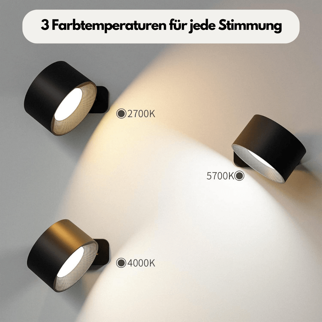 360° kabellose wiederaufladbare Wandlampe | Vielseitige LED-Beleuchtungslösung