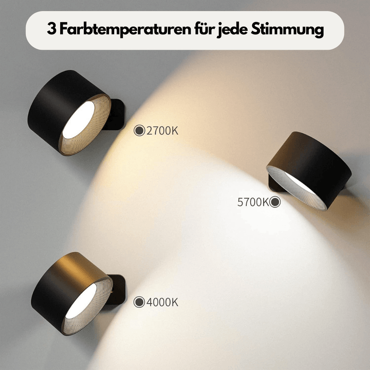360° kabellose wiederaufladbare Wandlampe | Vielseitige LED-Beleuchtungslösung