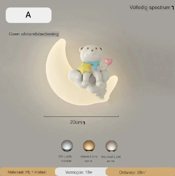 Wandleuchte Mond | Sanfte Beleuchtung | Hochwertig - Noram