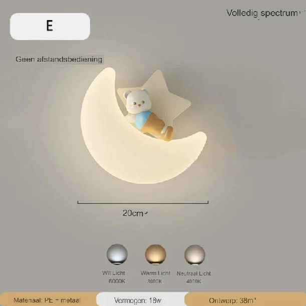 Wandleuchte Mond | Sanfte Beleuchtung | Hochwertig - Noram