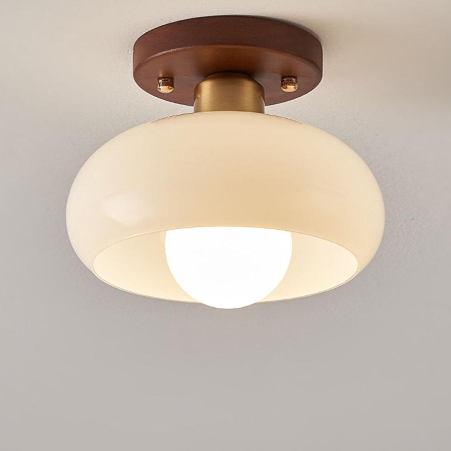 VintageGlow Deckenlampe - Authentische Holz Retro Deckenleuchte