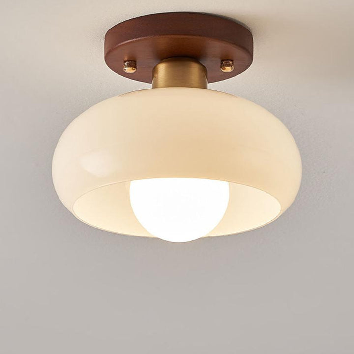 VintageGlow Deckenlampe - Authentische Holz Retro Deckenleuchte