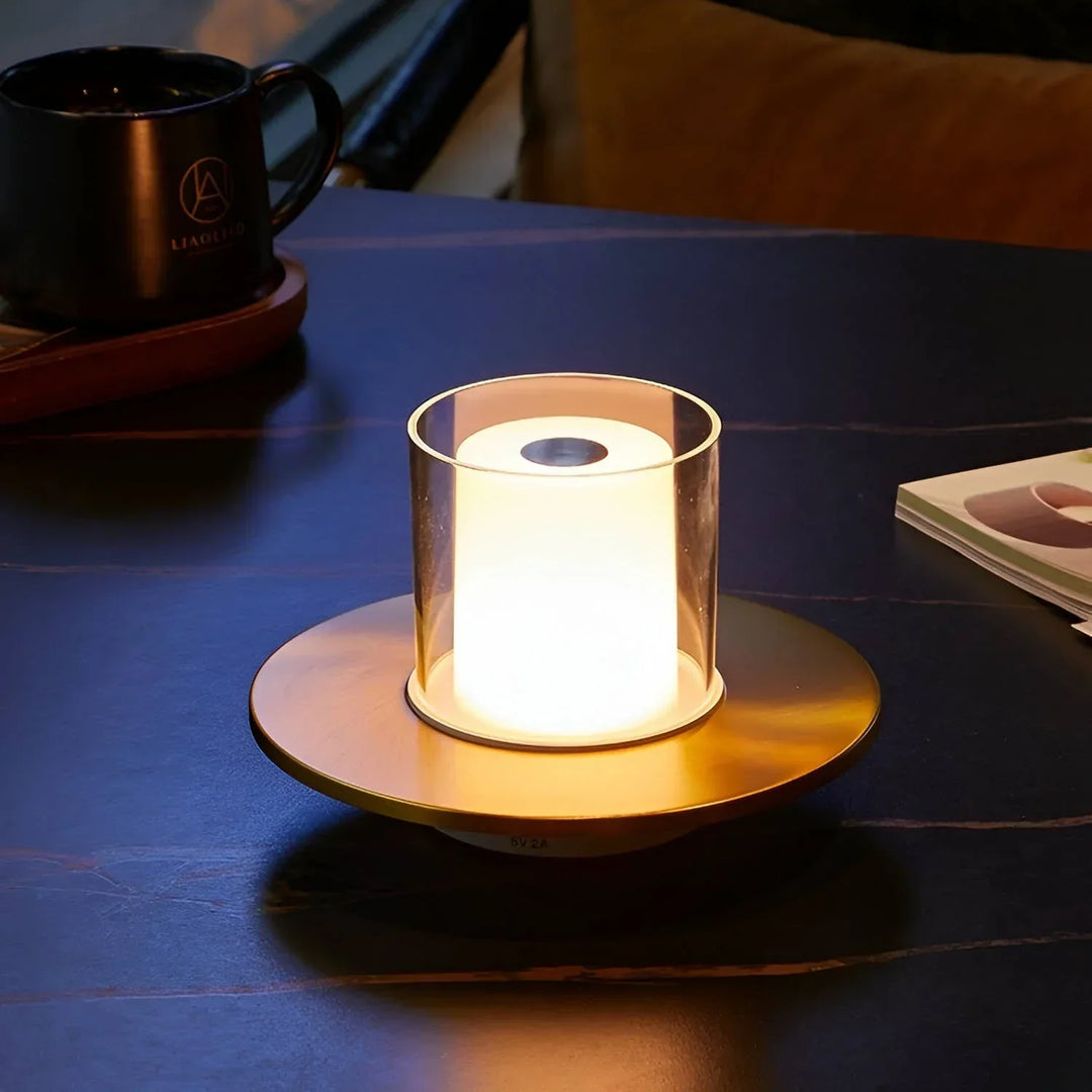 Glas Kerzen Tischlampe
