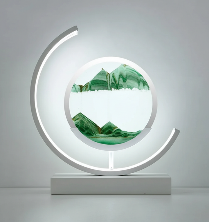 DuneGlow Tischlampe – Handgefertigte Ambientelampe mit beruhigendem Licht und modernem Design