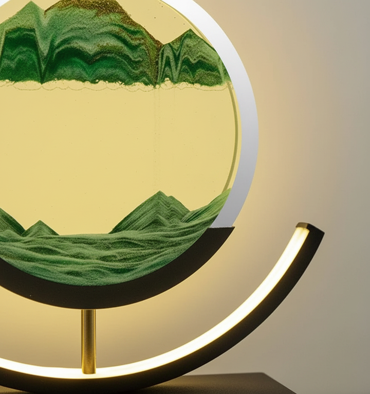 DuneGlow Tischlampe – Handgefertigte Ambientelampe mit beruhigendem Licht und modernem Design