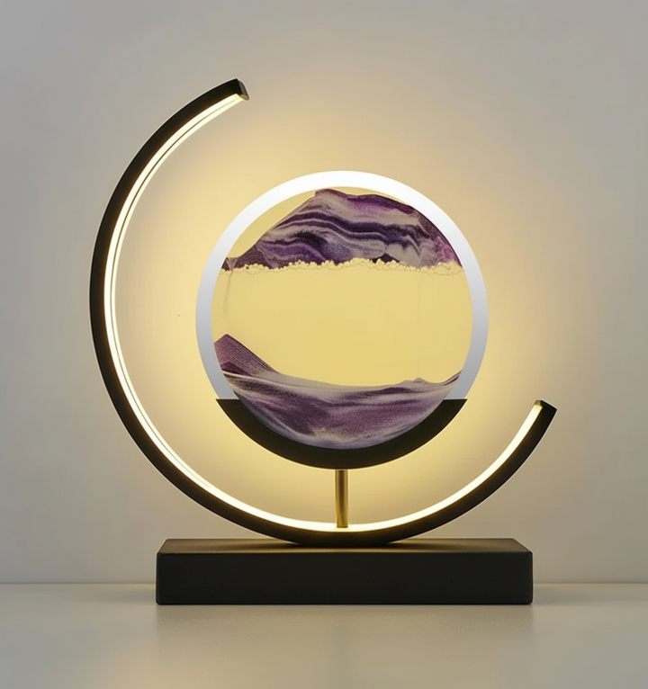 DuneGlow Tischlampe – Handgefertigte Ambientelampe mit beruhigendem Licht und modernem Design