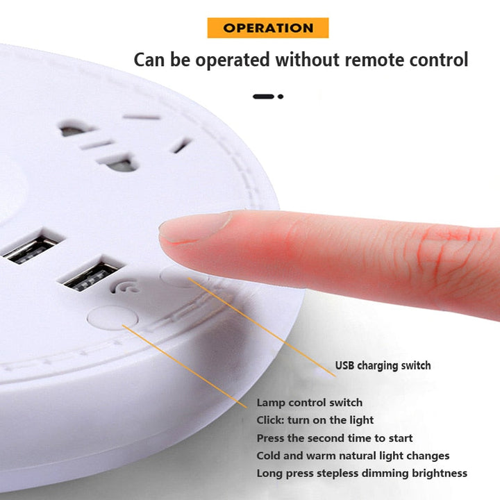 Multi Power Strip Phone Holder Tischlampe