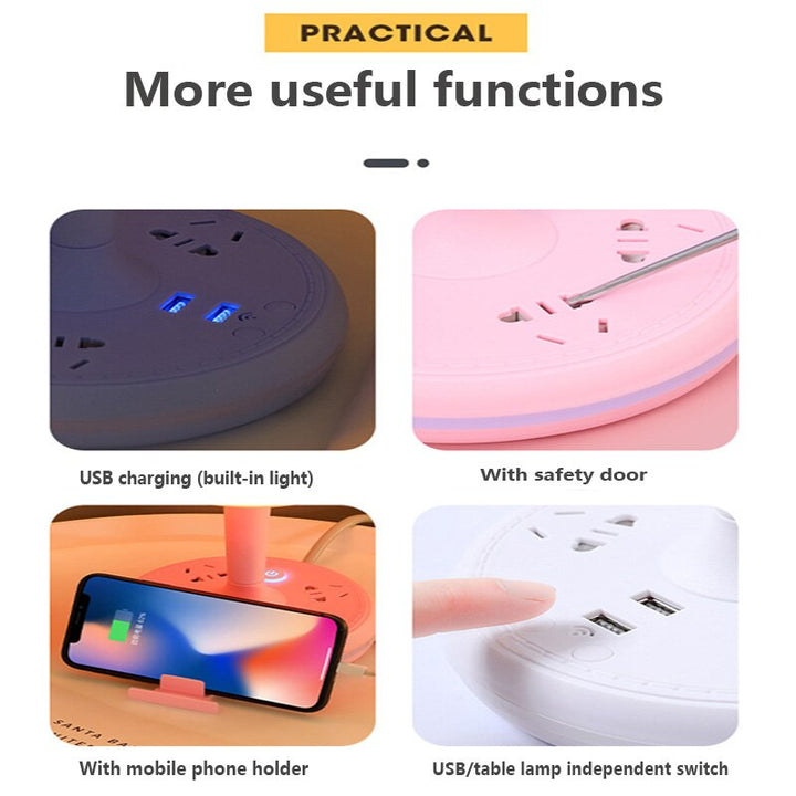 Multi Power Strip Phone Holder Tischlampe