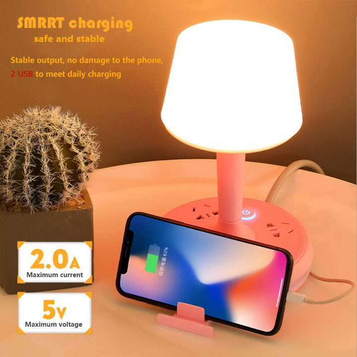 Multi Power Strip Phone Holder Tischlampe