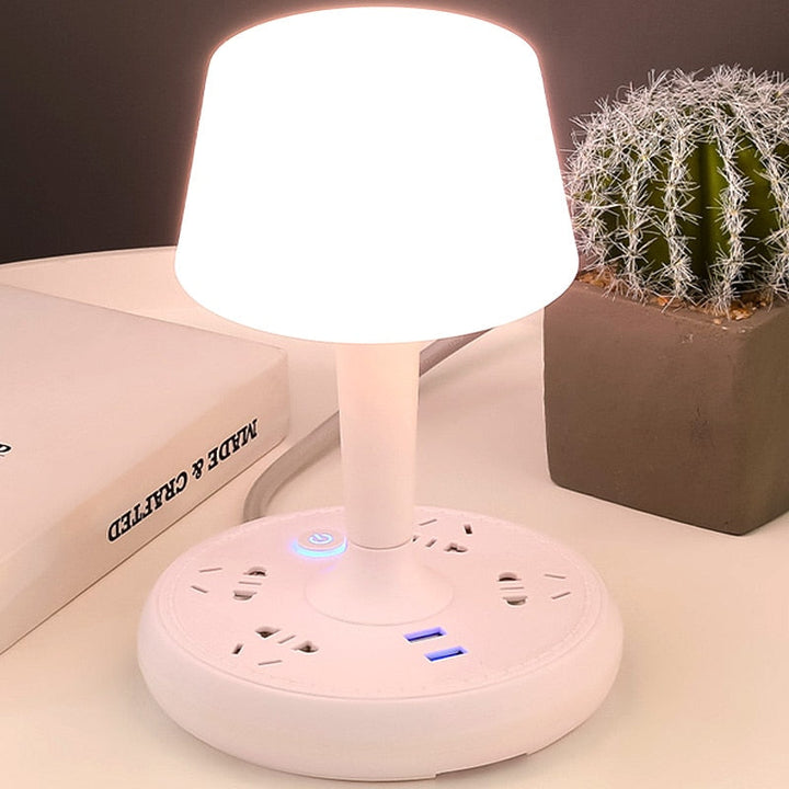 Multi Power Strip Phone Holder Tischlampe