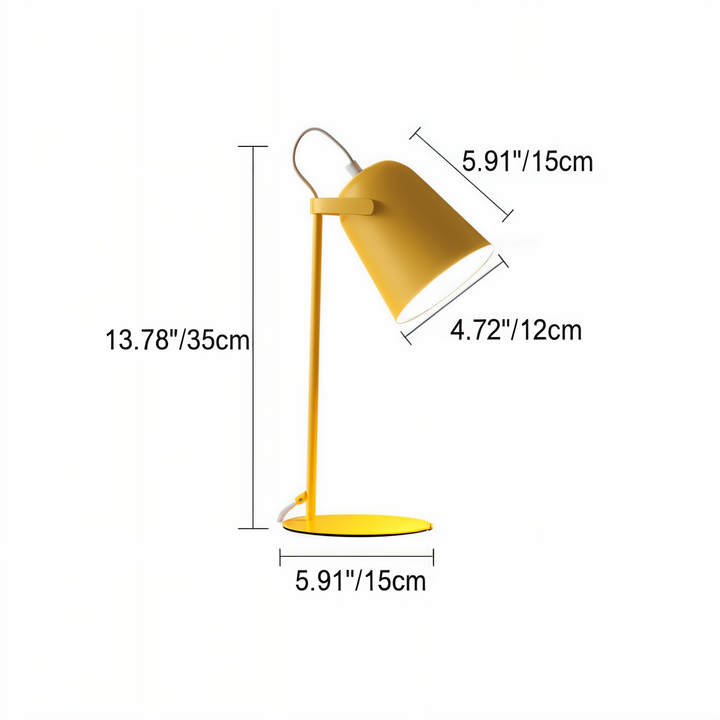 Macaron Tischlampe - Nordic Gelbe Schreibtischlampe - Verstellbare Lampe