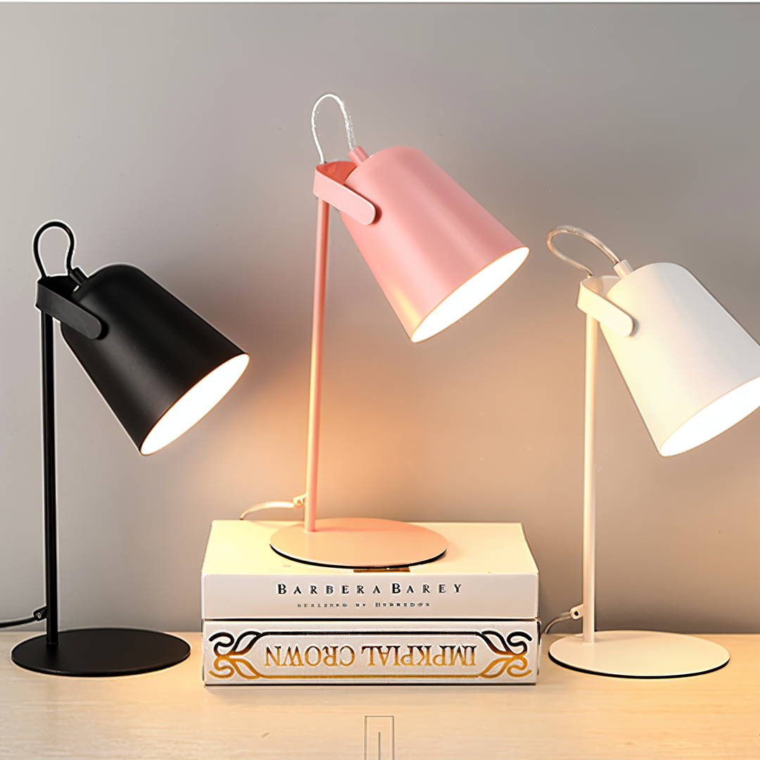Macaron Tischlampe - Nordic Gelbe Schreibtischlampe - Verstellbare Lampe