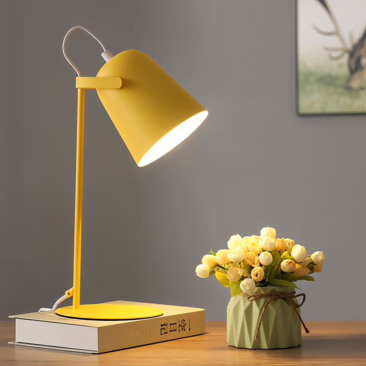 Macaron Tischlampe - Nordic Gelbe Schreibtischlampe - Verstellbare Lampe