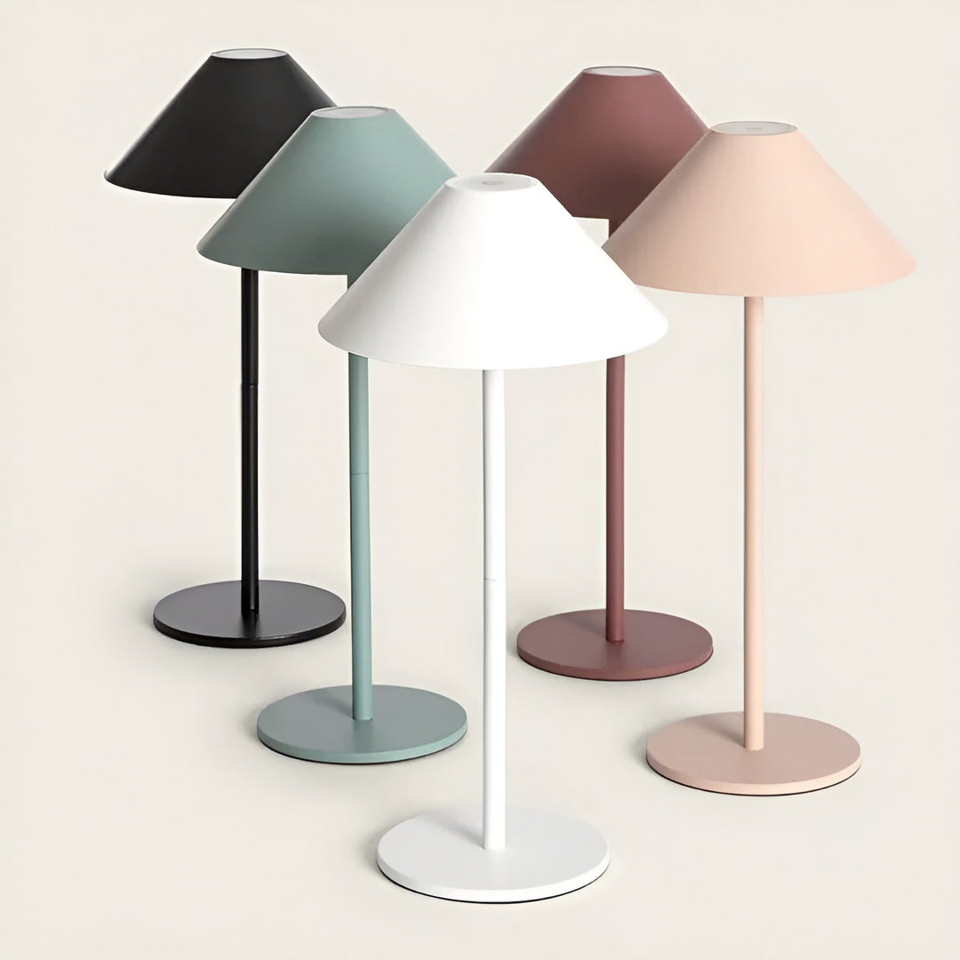 LumiLuxe - Dimmbare Nordic Cone LED Tischlampe mit Touchsteuerung