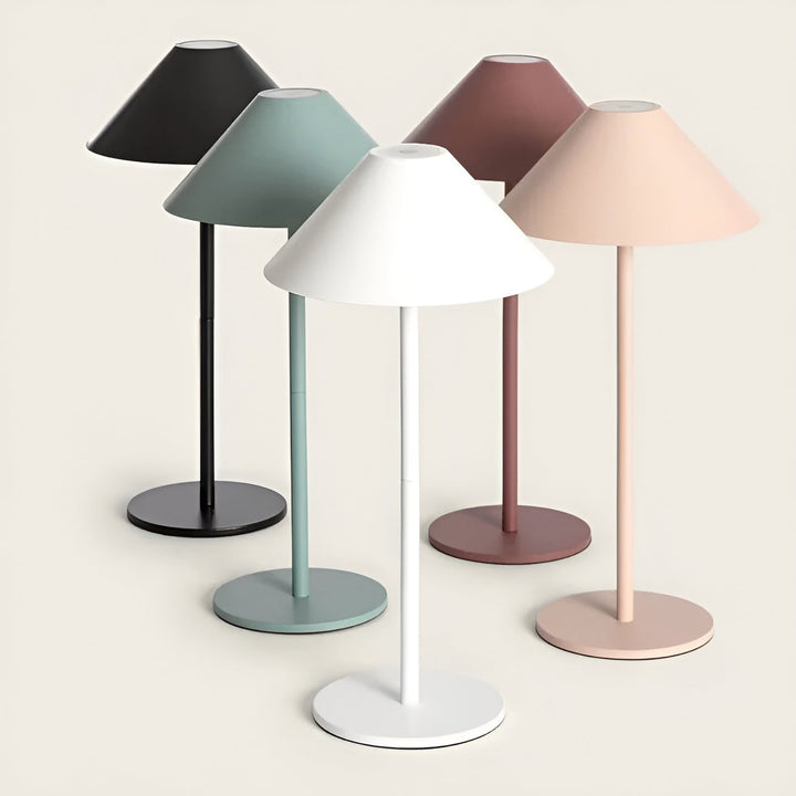LumiLuxe - Dimmbare Nordic Cone LED Tischlampe mit Touchsteuerung