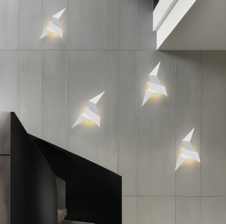 OriTori Wandlampe - Geometrische Origami Vogel Wandlampe - Japanischer Stil Wandlicht Design