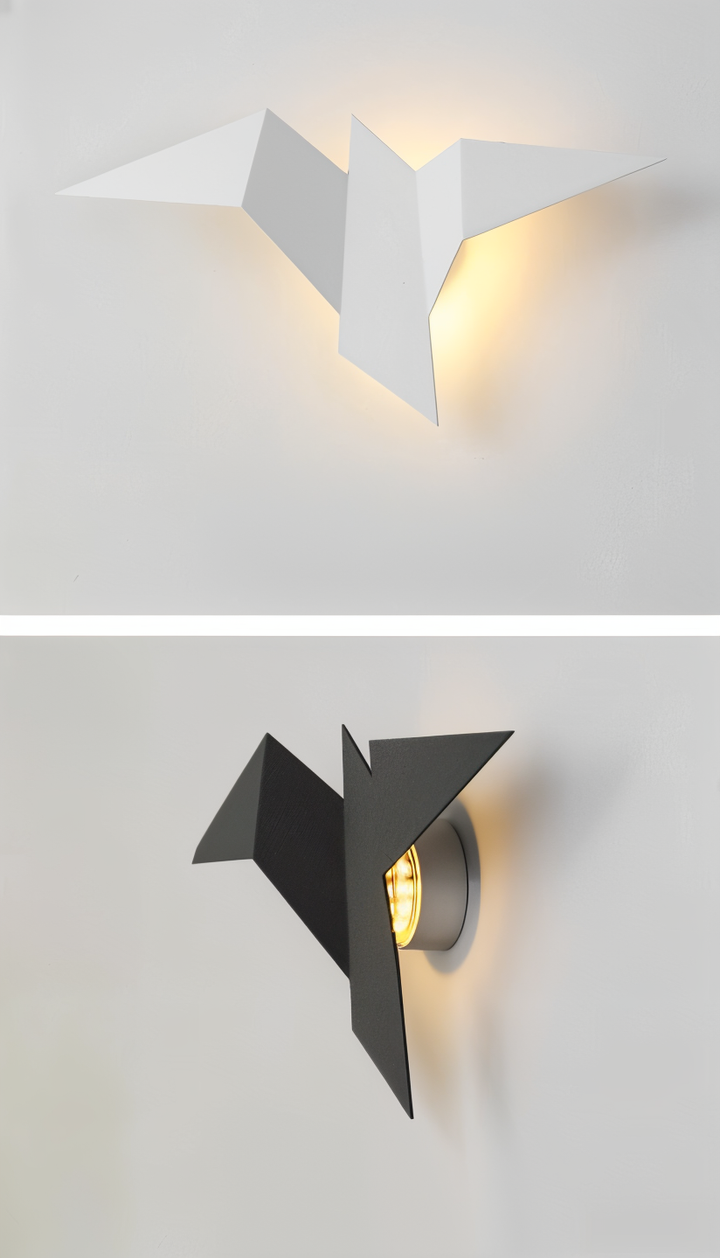 OriTori Wandlampe - Geometrische Origami Vogel Wandlampe - Japanischer Stil Wandlicht Design