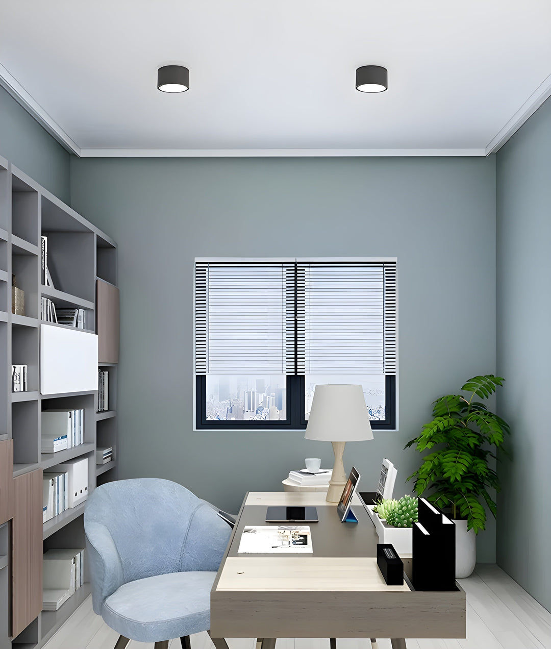 LED-Deckenlampe in Zylinderform – Warmes Licht im Vintage-Industriedesign | Mit dekorativem Holzelement