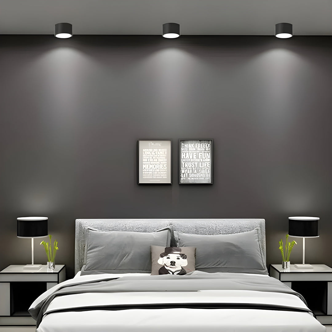 LED-Deckenlampe in Zylinderform – Warmes Licht im Vintage-Industriedesign | Mit dekorativem Holzelement