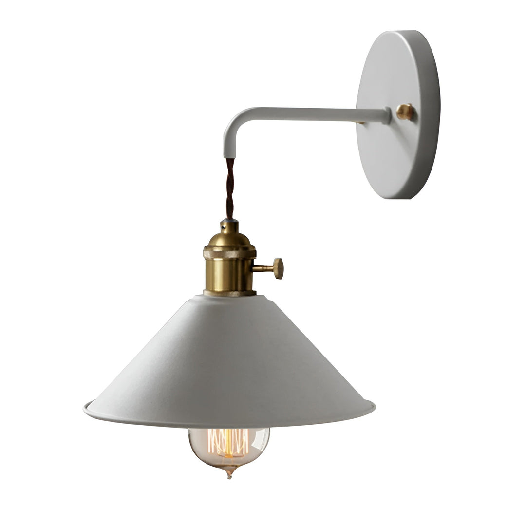 Retro Vintage Wandlampe - Vintage-inspirierte Kegel Metall Wandlampe