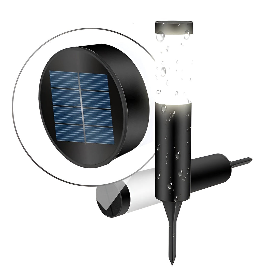 SolarShimmer - Edelstahl Solar Postlichter Außenlampe
