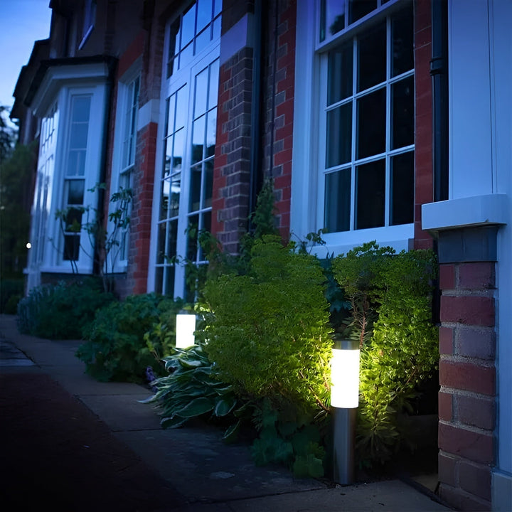 SolarShimmer - Edelstahl Solar Postlichter Außenlampe