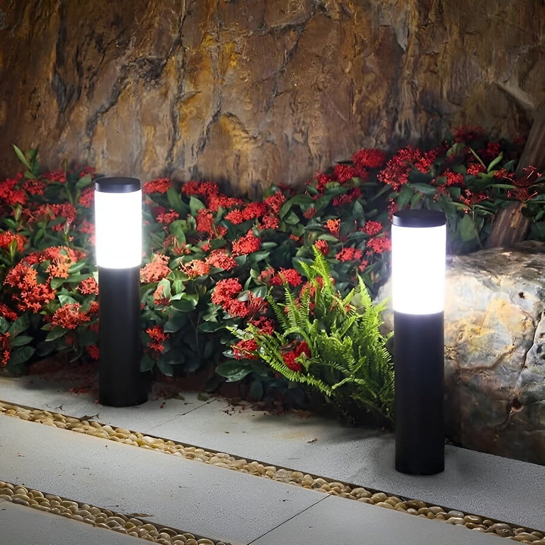 SolarShimmer - Edelstahl Solar Postlichter Außenlampe