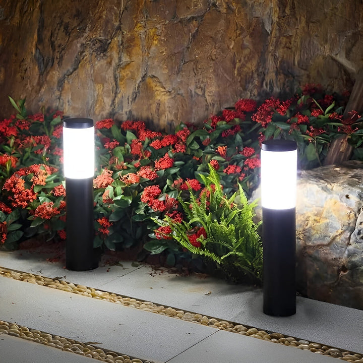 SolarShimmer - Edelstahl Solar Postlichter Außenlampe