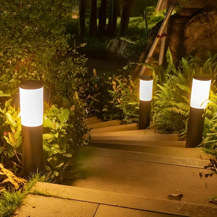 SolarShimmer - Edelstahl Solar Postlichter Außenlampe