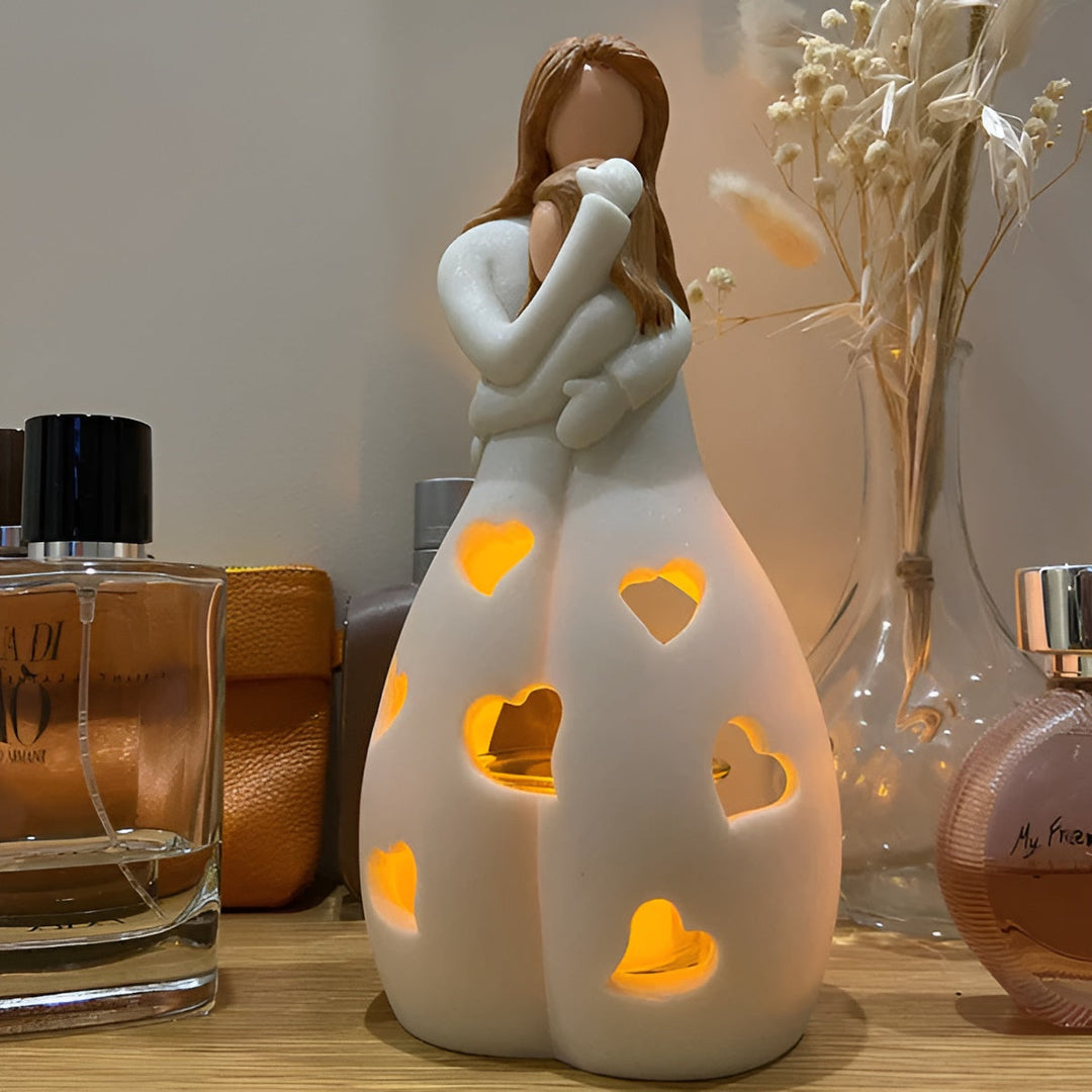 Mutter-Tochter Figur Flackernder Kerzenhalter - LoveGlow