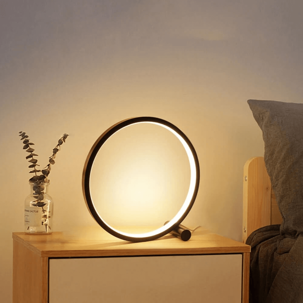 Halo Glo Lampe minimalistische dimmbare runde LED Tischlampe